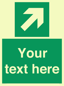 Custom Arrow Top Right Sign